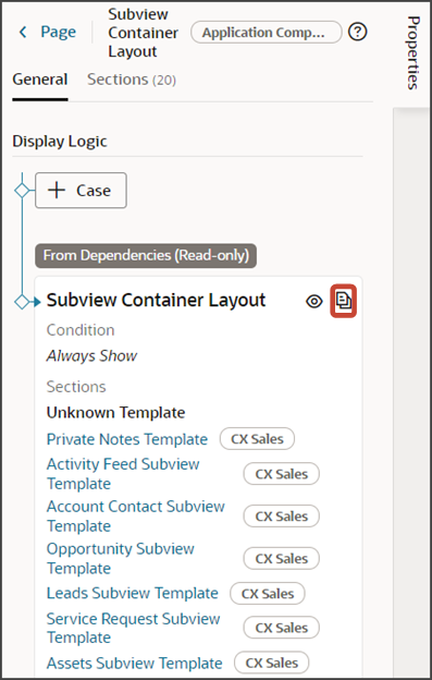 This screenshot illustrates how to duplicate a subview layout.