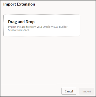 Import Extension drawer