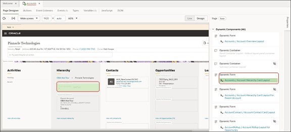 This is a screenshot of the Page Designer in VB Studio.