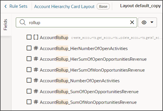 This is a screenshot of filtering on a set of fields that you can add.