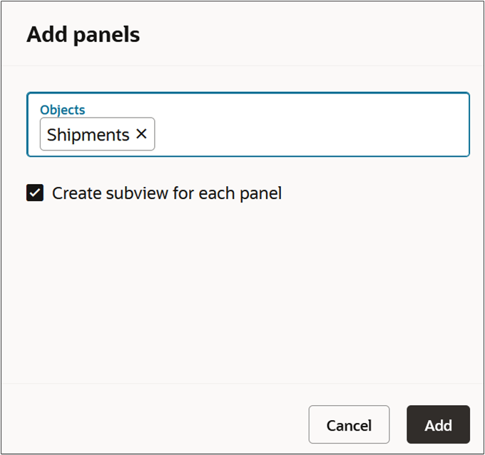 This screenshot illustrates how to select the objects that you want to create panels for.