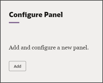 This screenshot illustrates how to add a new panel.
