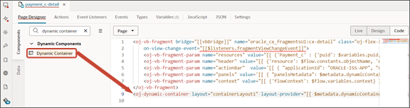 This screenshot illustrates how to drag a component to the page canvas.