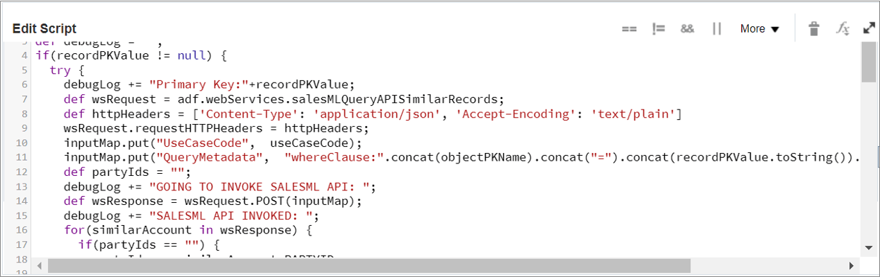 Enter the Groovy script for the gobal function.