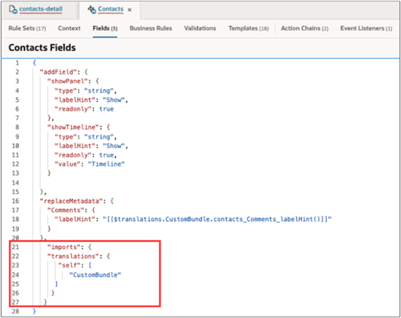 Missing code location