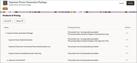 The screenshot is a sample image for the Products and Pricing page.