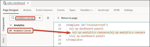 This screenshot illustrates how to drag a fragment to the template editor.