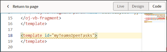 This screenshot illustrates the empty template tags.