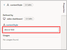 Content Style entry