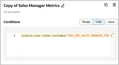 Metrics Container condition Code view screenshot