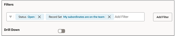 Screenshot of Filters bar with sample filters.