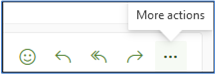 Example image of the More actions menu that users need to select in Outlook to open the add-in from the web.