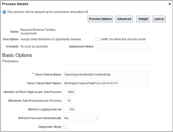 Image of Process Details page