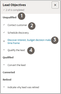 Lead objectives