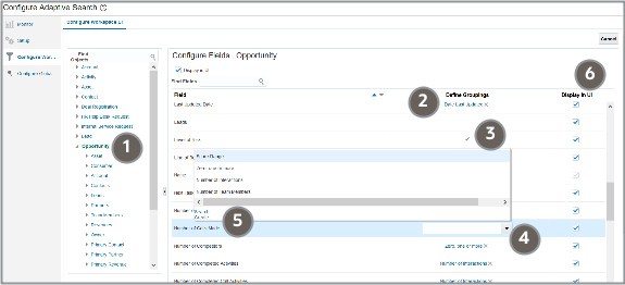 Configure UI page with the Opportunity object selected