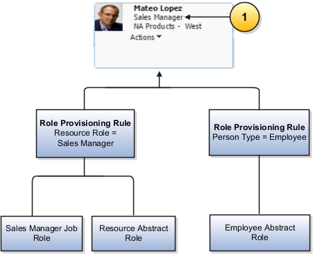 Role provisioning for a sales manager