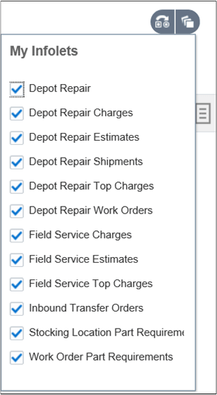 My Infolets Interface