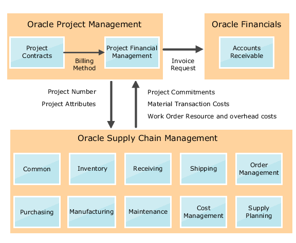 Illustration to show how the project-driven supply chain solution works.