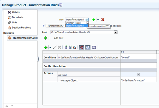 page Manage Product Transformation Rules