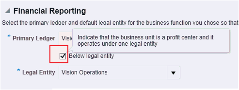 Below legal entity check box
