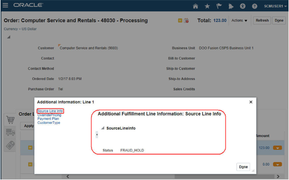 extensible flexfield Order Entry Specialist can use to view sales order status from the source order