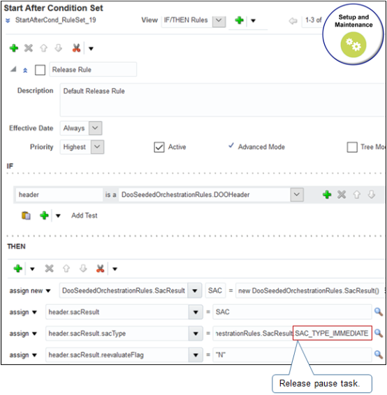 rule that Releases Pause Task