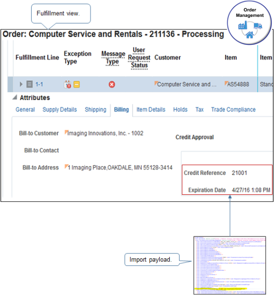 tab Billing, in area Credit Approval