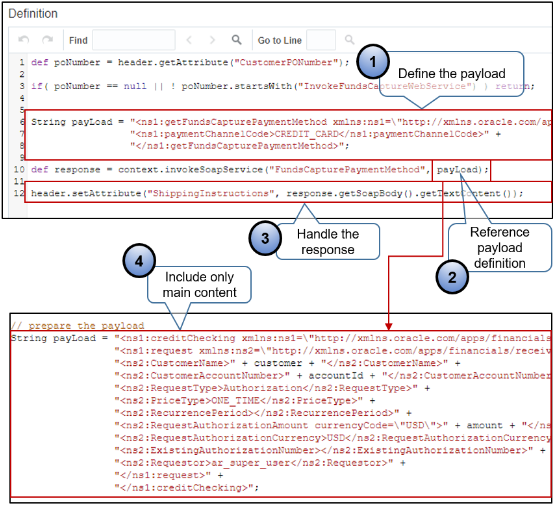 payload that calls a web service