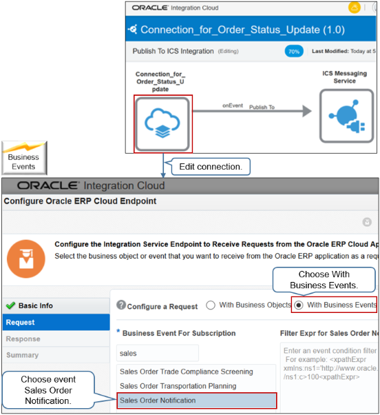 configure the end point.