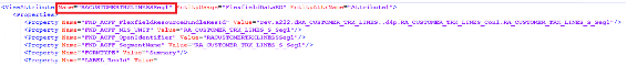 attribute that contains RACUSTOMERTRXLINESSSeq1.