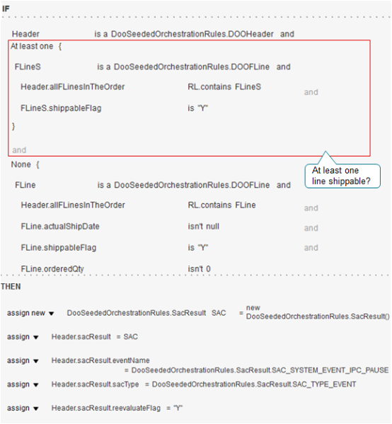 The orchestration process can now send the nonshippable lines and the shippable lines on the order to invoicing together.