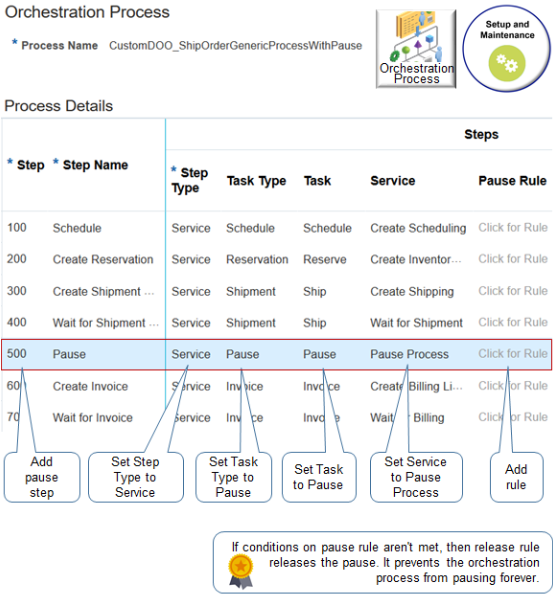 Add a step that references a pause task.