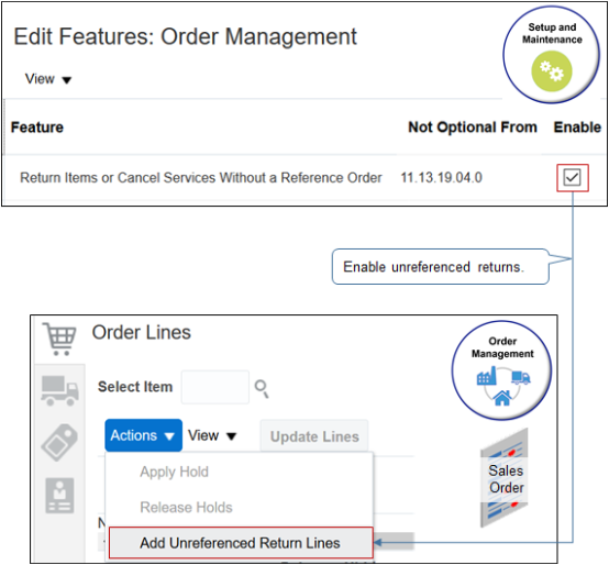 Enabling unreferenced returns
