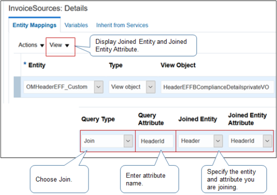 entity of your service mapping.