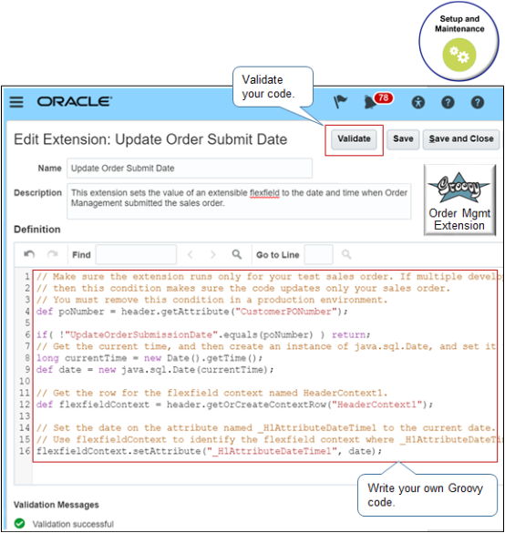 Extension That Modifies Order Management