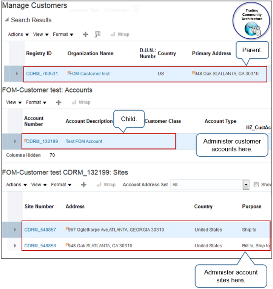 Manage Customers in Setup and Maintenance.