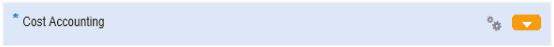 Quick Setup (gear icon) for Cost Accounting