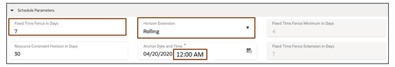 UI settings in the rolling type description for when the anchor time is midnight.
