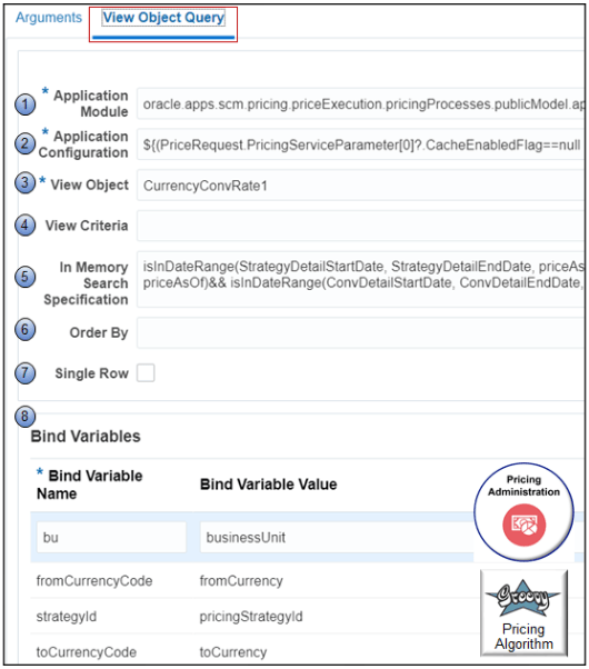 a typical view object query