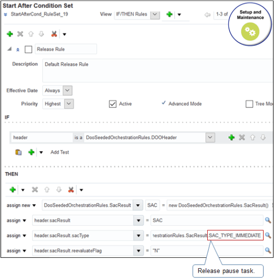 rule that Releases Pause Task
