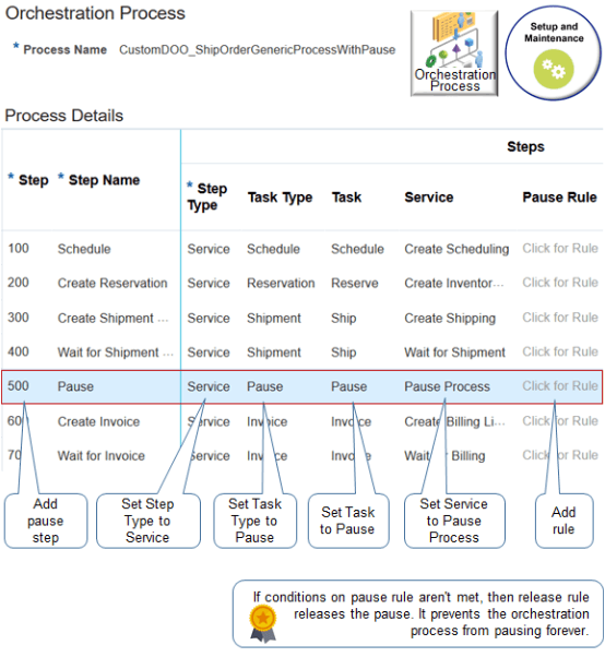 Add a step that references a pause task.