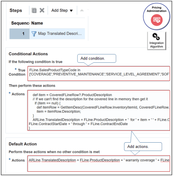 step that runs when data meets the condition.