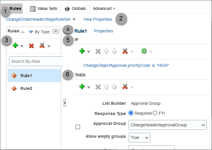 What you see in the Rules subtab on the Assignees tab
