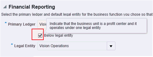 Below legal entity check box