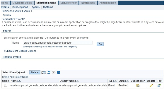 Set up business events.