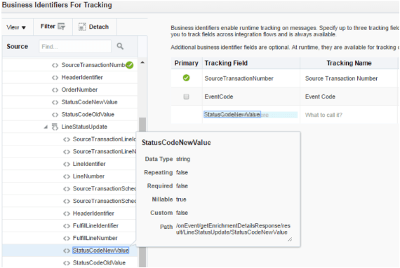 business identifiers you select to track.