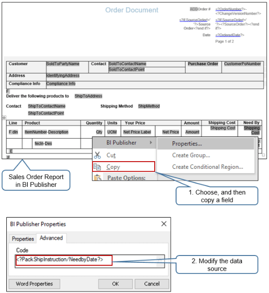 guidelines when you use an extensible flexfield in a report.