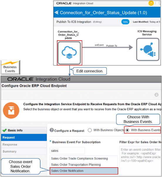 configure the end point.