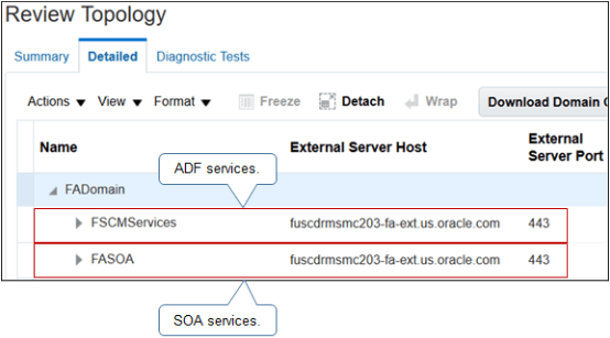 the Review Topology page.