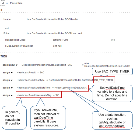rule that pauses according to time